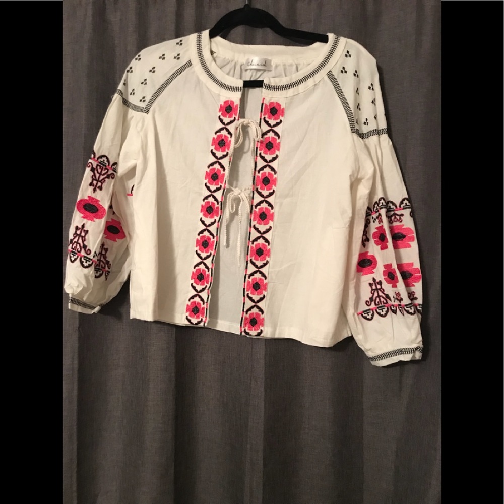 Bohemian Style Shrug Top with Pockets, new.